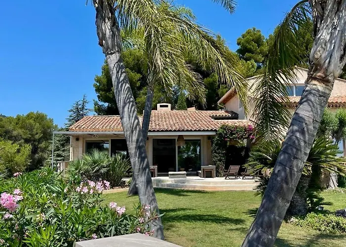 Mas Des Iles D'or - Vue Unique, Piscine Chauffee, Jacuzzi, Tennis Villa Hyères