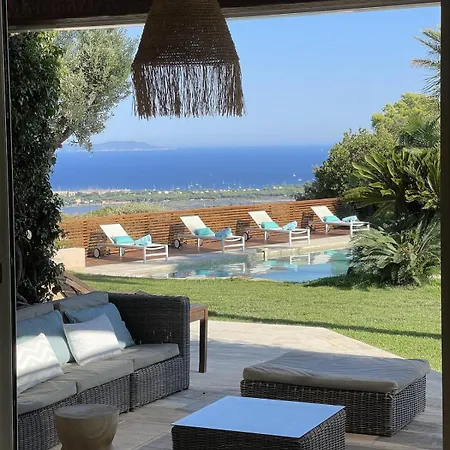 Villa Mas Des Iles D'or - Vue Unique, Piscine Chauffee, Jacuzzi, Tennis *