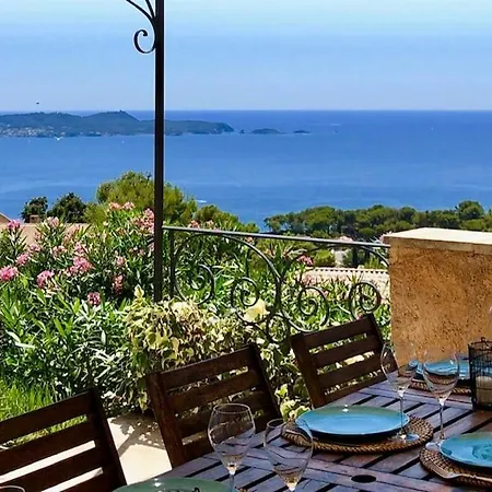 Villa Mas Des Iles D'or - Vue Unique, Piscine Chauffee, Jacuzzi, Tennis Hyères