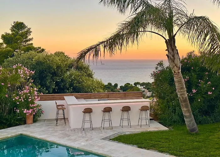 Mas Des îles D'or - Vue Unique, Piscine Chauffée, Jacuzzi, Tennis * Hyères