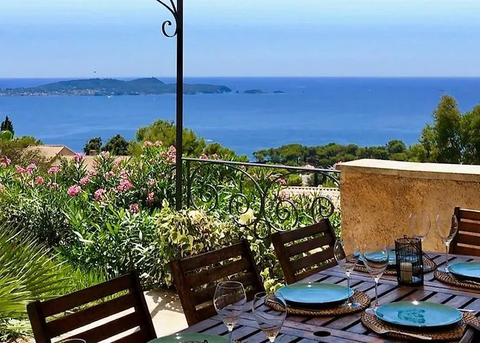 Villa Mas Des îles D'or - Vue Unique, Piscine Chauffée, Jacuzzi, Tennis Hyères