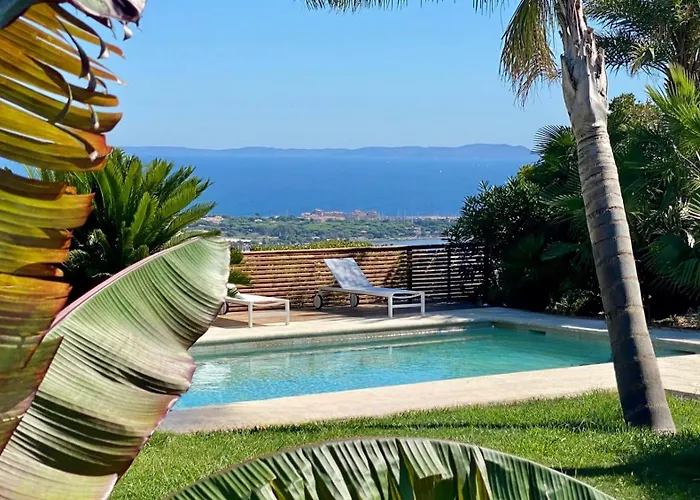 Mas Des îles D'or - Vue Unique, Piscine Chauffée, Jacuzzi, Tennis Villa *